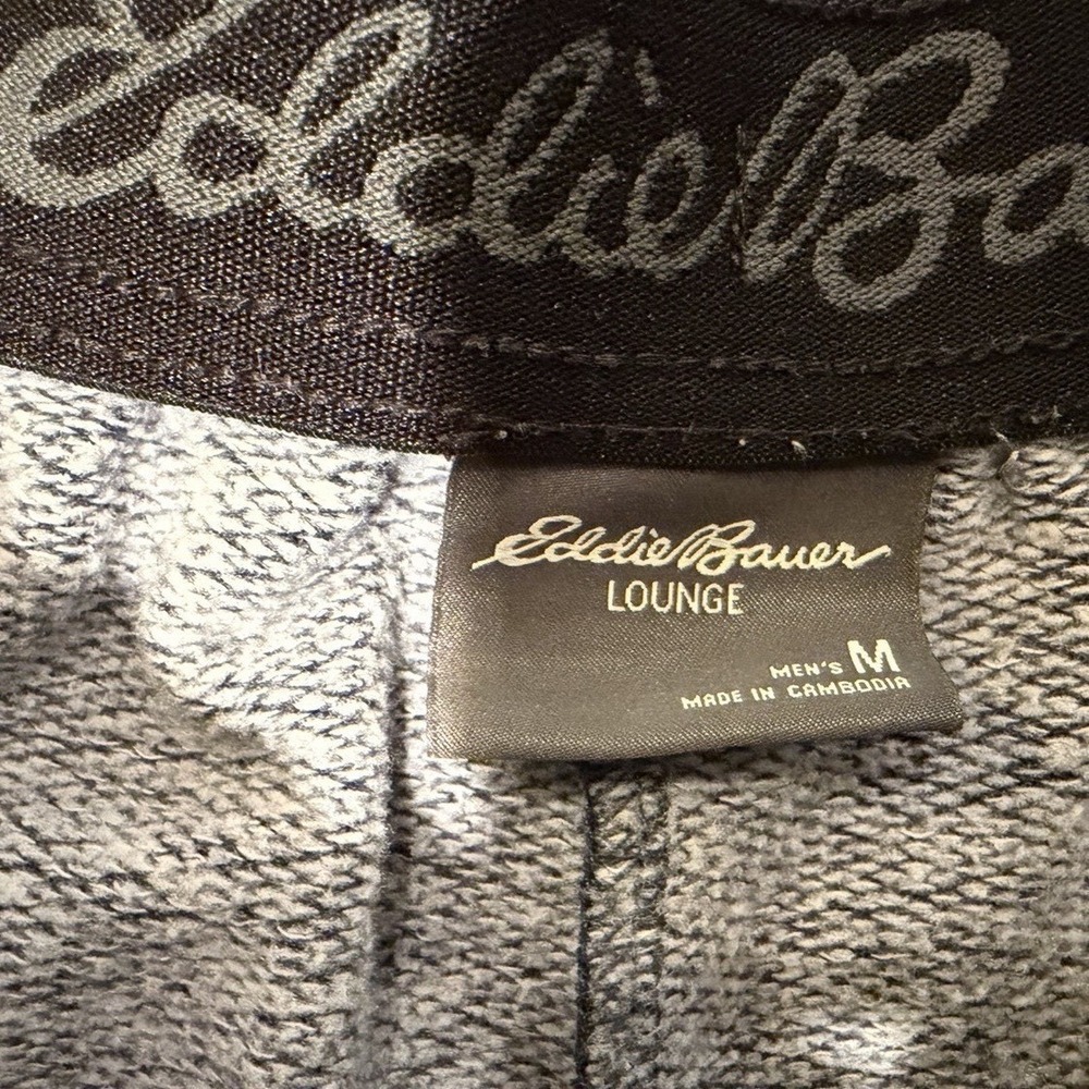 Eddie Bauer Blue Jogger Sweatpants Men's Size M Cotton Blend Lounge Pants - Picture 5 of 5